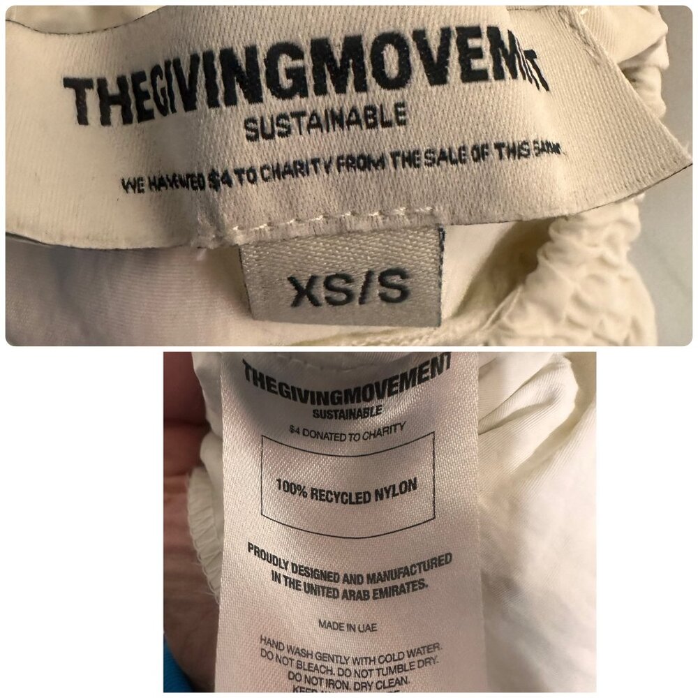 The Giving Movement Detachable Cargo Pants Women XS-S White Off Gorpcore Outdoor - Picture 5 of 16